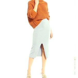 Free People cotton blend mock neck sweater